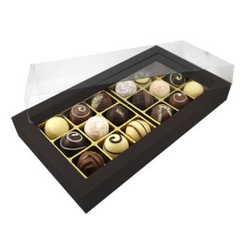 Trüffelbox für 18 Pralinen schwarz
